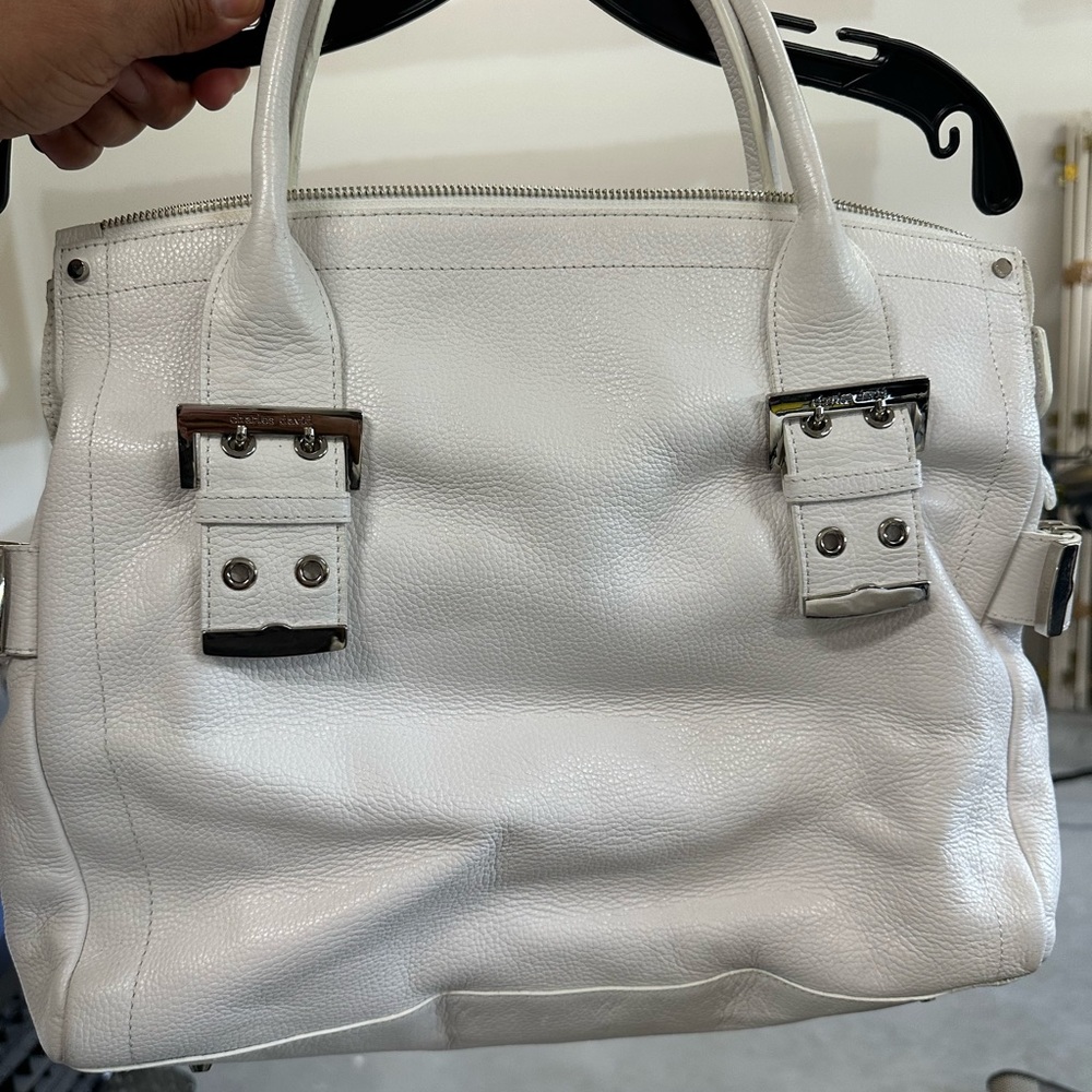 Charles David White Large Tote